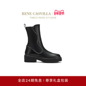 ONDA系列黑色水钻圆头女士短靴 CAOVILLA 秋冬新品 RENE