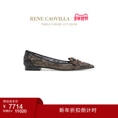 折扣倒计时 RENE CAOVILLA VENEZIANA 尖头女士平底芭蕾舞鞋