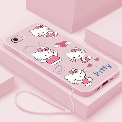 kitty苹果6spluskt猫卡通挂绳