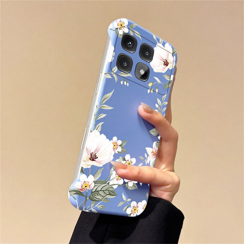 送挂环白玉兰花适用红米k70手机壳k70至尊版无边框k50电竞散热k60pro新款k40s半包k70e薄k30s硬k20防摔游戏