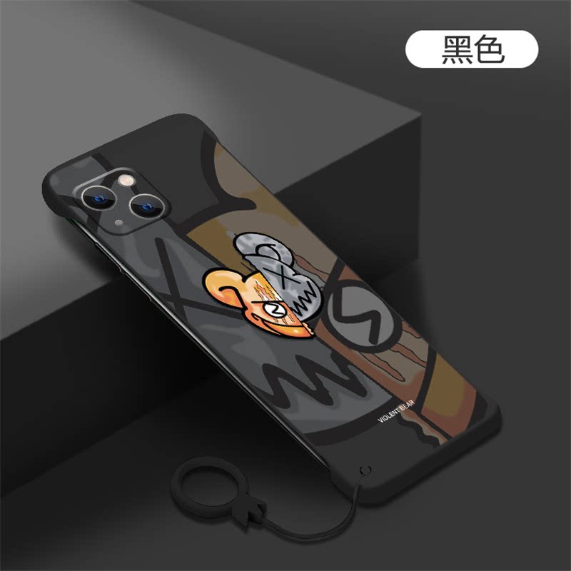潮牌暴力熊适用苹果15手机壳iPhone14新款13mini无边框12promax磨砂11超薄ultra半包xr不顶膜8plus男7女se2/6