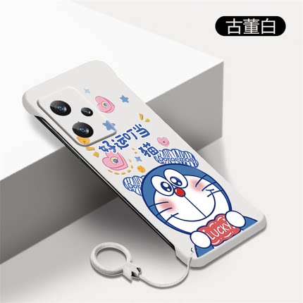 多啦a梦适用红米note12手机壳note12pro新款note11tpro+无边框note10磨砂note11e超薄5g散热机器猫硬壳女外壳