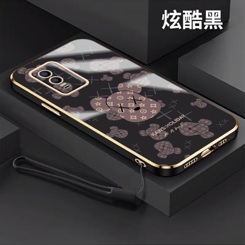 潮牌暴力熊vivoy76s手机壳y74s软壳y10电镀y71t硅胶y55s镜头全包y73s男女y70s情侣y66保护套y67防摔y72/nex3s