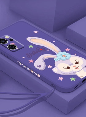 星黛露适用opporeno7手机壳reno6pro+暗紫色reno5k少女4se新款3元气版软reno2z硅胶ace2可爱十倍变焦挂绳卡通