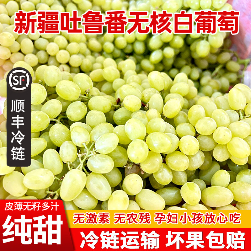 新疆吐鲁番无核无籽白葡萄顺丰