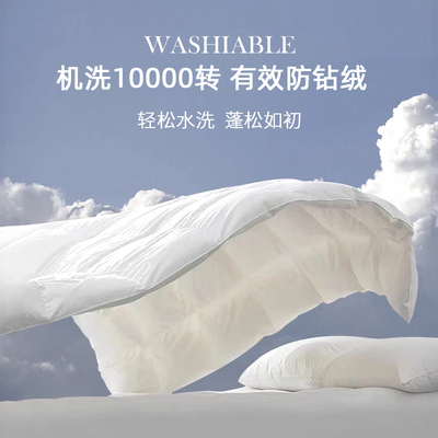 新型可水洗】波兰进口95白鹅绒被