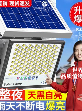 2025新款太阳能灯户外照明灯庭院灯超亮防水感应室外农村太阳能灯