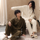 可单穿外出保暖家居服套装 珊瑚绒情侣睡衣男女秋冬季 加绒加厚时尚