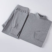 男女保暖内衣薄款 男女士纯棉秋衣秋裤 中青年内衣套装 100%纯棉