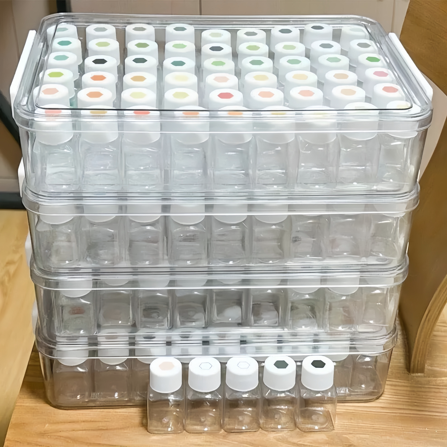 拼豆专用透明大容量收纳盒54色