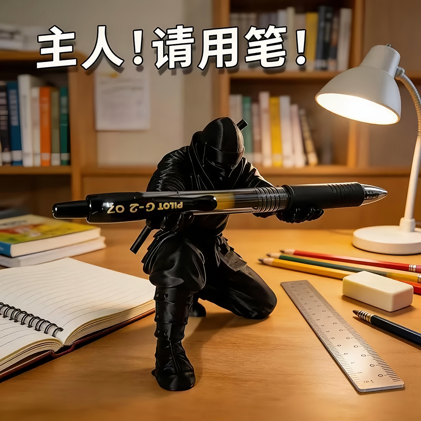 忍者3D打印笔架笔筒摆件图片