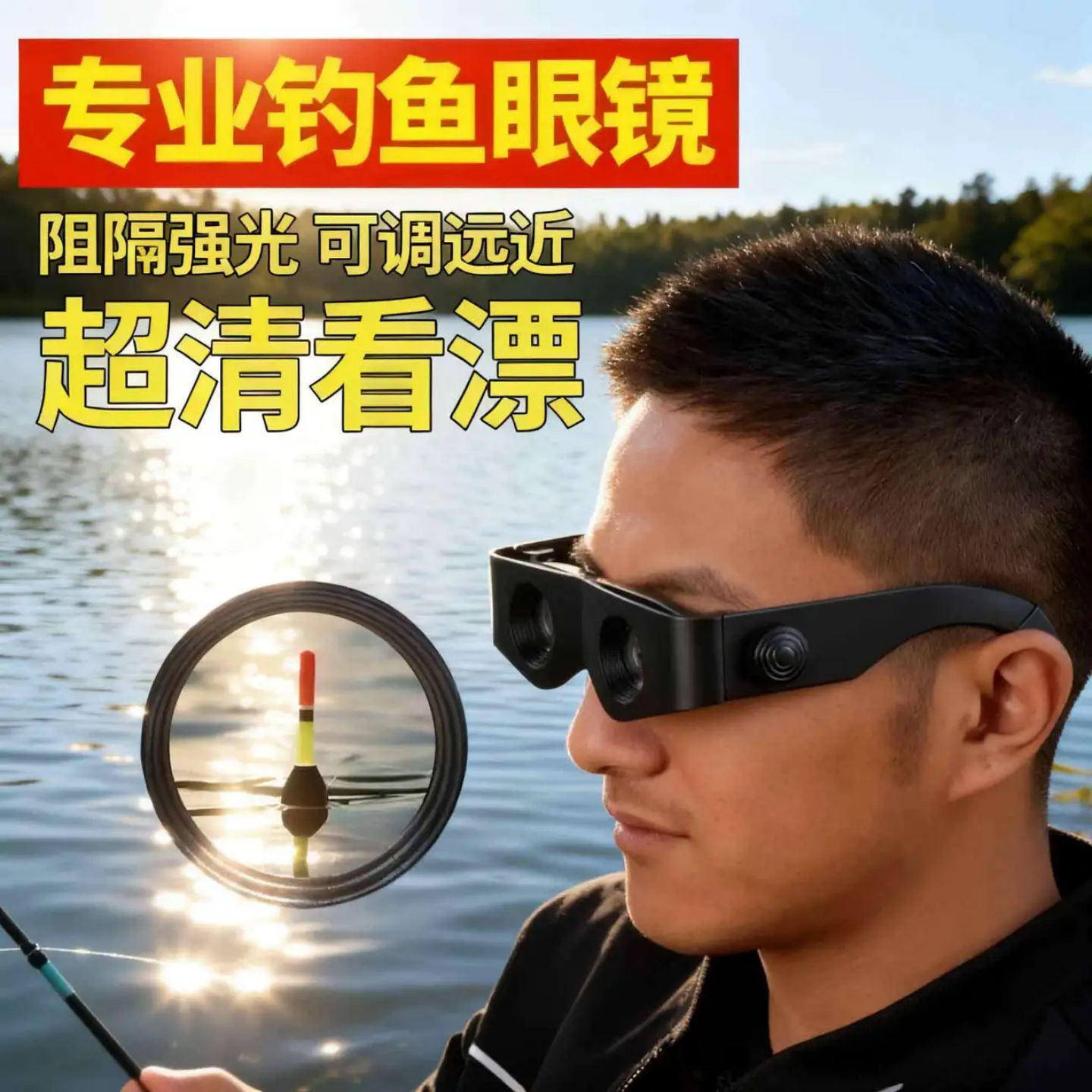 钓鱼望远镜高倍看漂垂钓神器眼镜