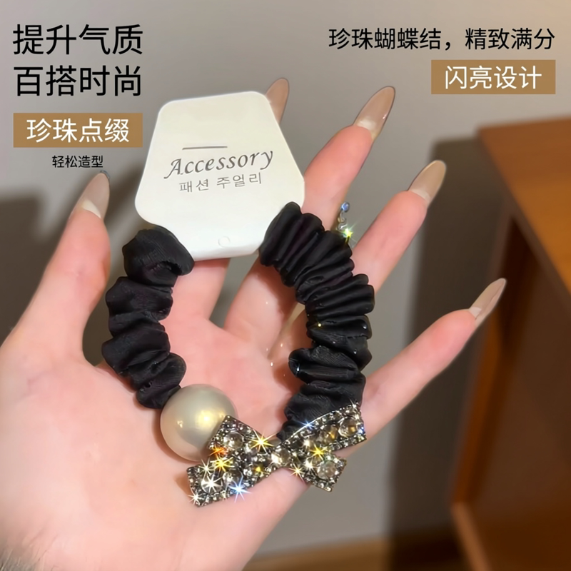 新款韩国轻奢高级感大牌闪钻发圈
