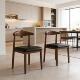 餐椅家用餐桌椅北欧餐厅靠背凳子现代出租房用仿实木铁艺牛角椅子