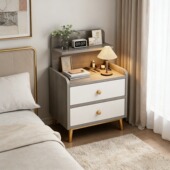 床头柜简约现代家用卧室小型床边柜出租房用简易储物柜床头置物架