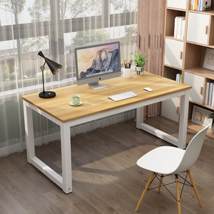 家用办公桌子工作台简约现代简易学生学习书桌 电脑桌加厚加固台式