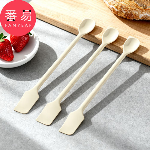 抹勺A1pn008-多功能双头长柄搅拌勺家用舀果酱刮黄油勺子抹酱铲