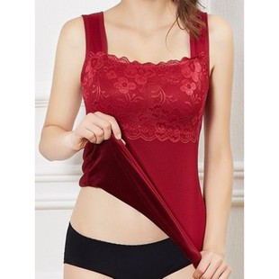 【优质款】80-180斤蓄热保暖背心女加绒加厚美体修身保暖内衣冬季