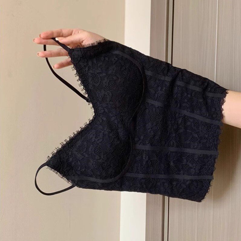 性感蕾丝保暖背心带胸垫一体式内衣塑身美背吊带胸衣女士秋冬加绒