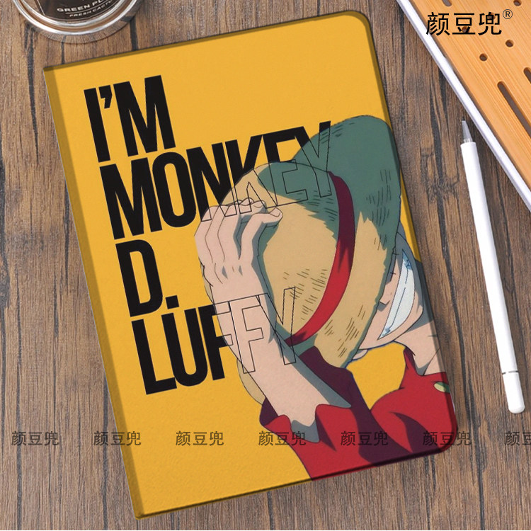 海贼王 路飞ipad10.2适用air5/6保护套matepad pro11 Air笔槽mini56皮套小米5/6pro12.9华为11.5S动漫红米SE
