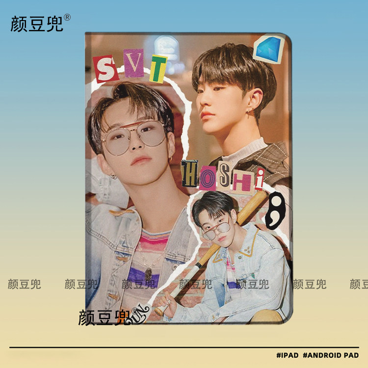 Seventeen老虎Hoshi权顺荣ipad10.2适用air4/5保护套matepad pro11 Air3笔槽mini5/6皮套小米56pro12.9华为M6图片