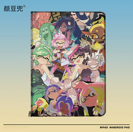 Splatoon3喷射战士ipad10.2适用于air3/4/5保护套matepad pro11笔槽mini5/6皮套Pro12.9荣耀v8小米5/6pro华为