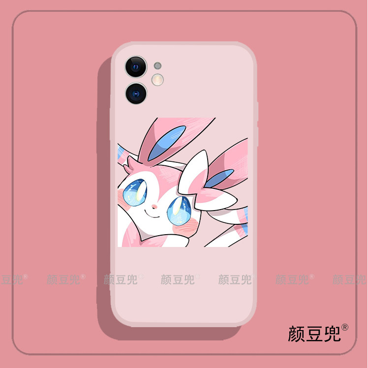 仙子伊布EEVEE手机壳12适用iphone13promax苹果14 Pro荣耀一加9r红米K50保护套IQOO11小米9动漫8Plus宝可梦6s