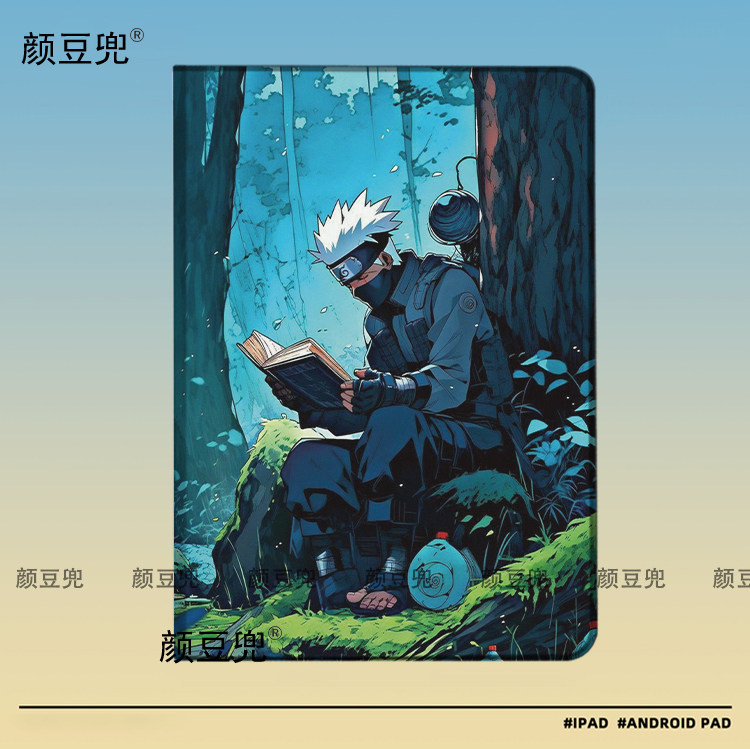 卡卡西 火影忍者 ipad10.2适用air4/5保护套matepad pro11Air3笔槽mini5/6皮套小米5/6pro12.9华为11.5荣耀V8