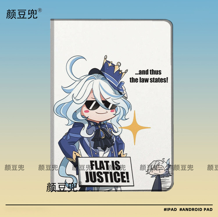 原神 芙卡洛斯 芙宁娜ipad10.2适用于air4/5保护套matepad pro11 Air3笔槽mini5/6皮套小米56pro12.9华为荣耀