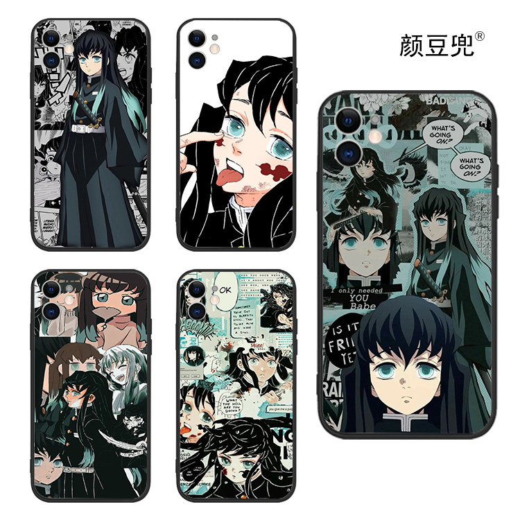 鬼灭之刃 时透无一郎手机壳12适用iphone13promax苹果14 Pro荣耀一加9r红米K60保护套IQOO11小米13华为P50pro