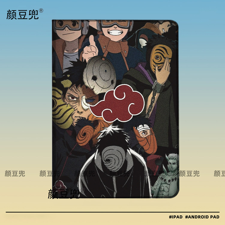 火影忍者 带土晓组织ipad10.2适用air5/6保护套matepad pro11 Air3笔槽mini5 6皮套小米5/6pro12.9寸Vivo3pad