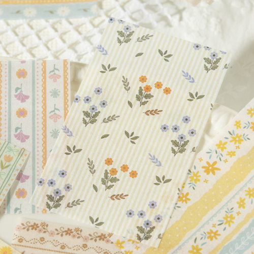 织梦映花系列和纸贴纸包20张 轻复古碎花主题百搭手账diy打底装饰