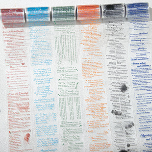 文学语录碎片系列PET防水胶带 英文字素手帐流麻打底拼贴素材贴画