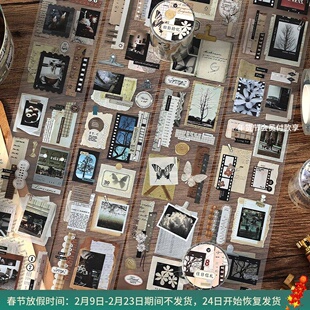 影像诗集系列雾面PET胶带 轻复古胶片素材diy手帐水杯拼贴装饰贴