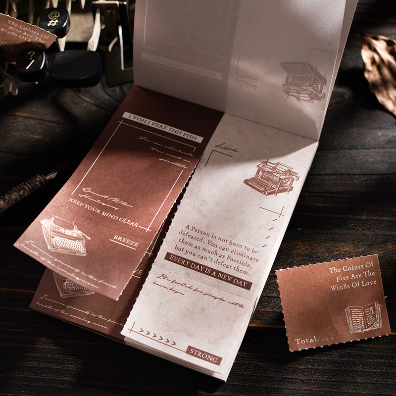 文豪手札系列包头便签本30张入 复古风可撕diy手帐装饰学生记事纸