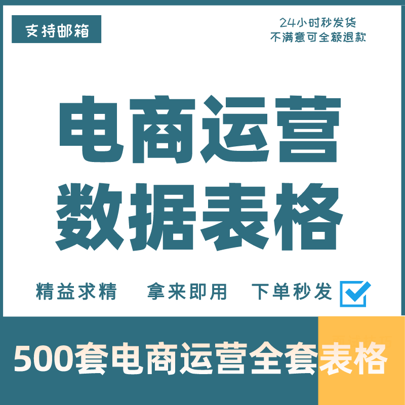 电商店铺运营excel表格产品数据成本分析活动登记年度计划表