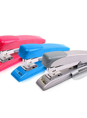 益而高订书机标准型订书机207R经典通用型12号办公订书机带起钉器