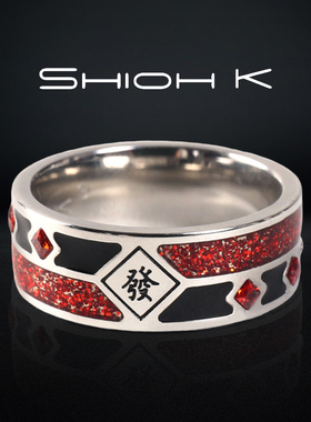 发财锆石镶戒指时尚戒指原创设计