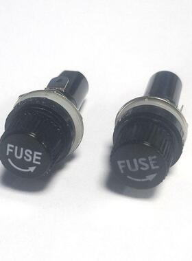 6X30MM黑色旋钮FUSE保险管座玻璃管座高端30A保险丝座熔断器底座