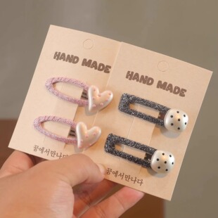 儿童新款 发夹不伤发爱心BB夹高颜值刘海侧边女孩发卡可爱甜美发饰