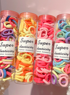 儿童橡皮筋红色新年宝宝扎头发圈不伤发高弹过年女童头绳过年发饰