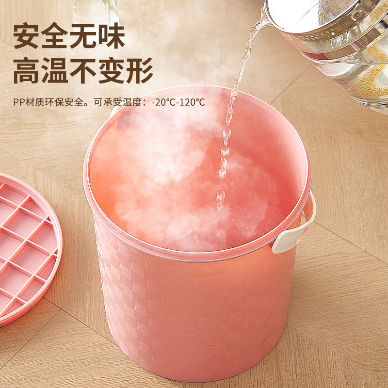 带盖加厚提水桶家用大号耐摔桶儿童玩具收纳桶宿舍学生户外钓鱼桶