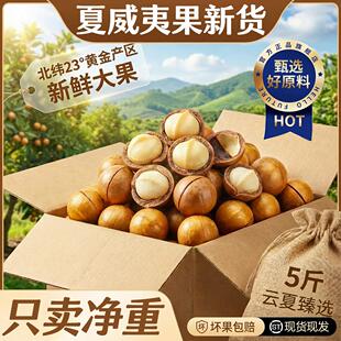 央妈推荐云南夏威夷果坚果旗舰店整箱5斤原味奶油味年货干果