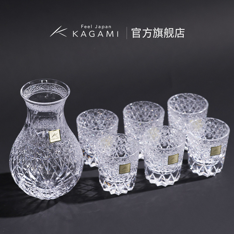 预定【中国限定款】KAGAMI水晶玻璃白酒杯分酒器套组日本直邮轻奢,餐饮具,白酒杯,淘宝优惠券,粉丝福利购,淘宝优惠卷