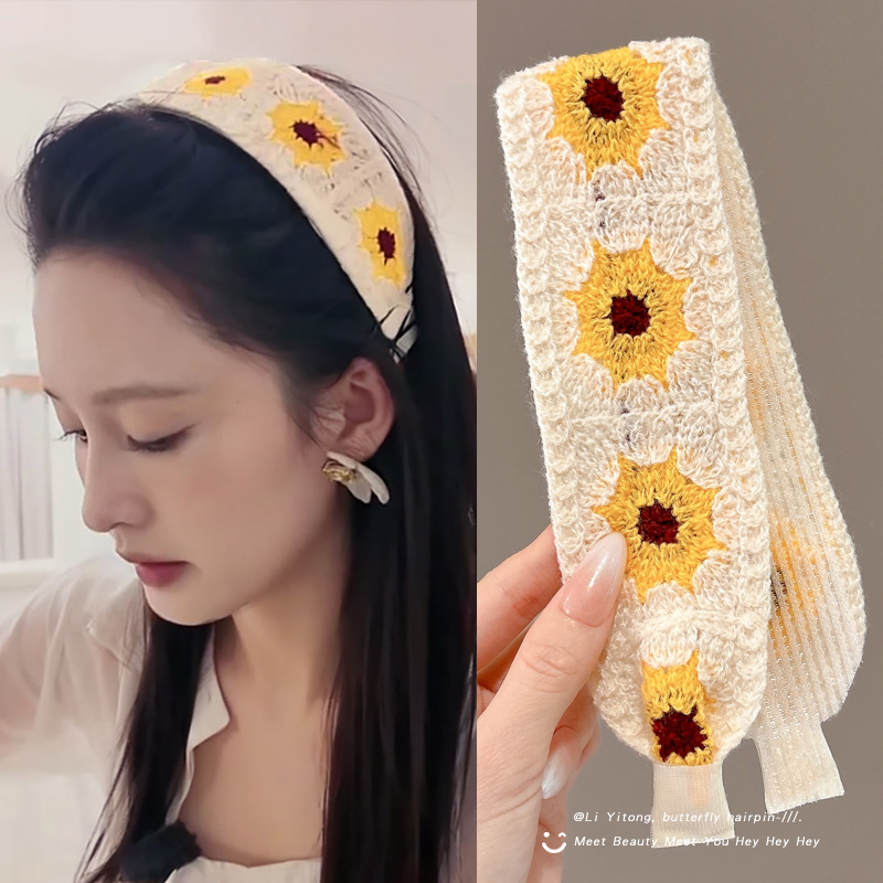 李沁同款针织魔术贴发带洗脸发贴