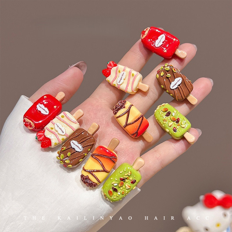 可爱奶油冰淇淋发夹女创意搞怪迷你巧克力雪糕刘海夹卡通百搭发卡,饰品/流行首饰/时尚饰品新,发饰,淘宝优惠券,粉丝福利购,淘宝优惠卷