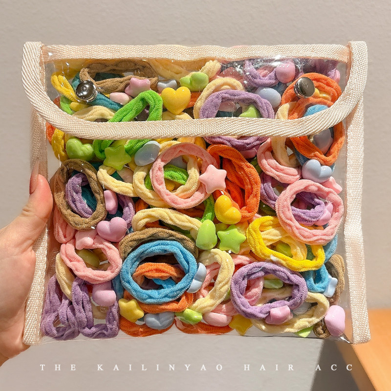 可爱糖果色儿童发圈高弹力发绳女童宝宝扎头发不勒发头绳头饰皮筋