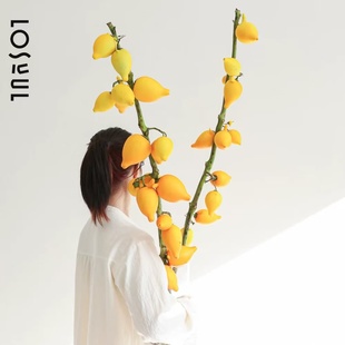 水培同堂果鲜切花五代同堂黄金果花卉鲜花小南瓜真花桌面客厅花卉