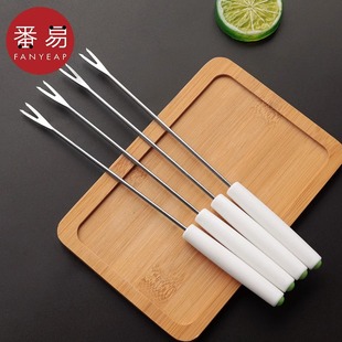 儿童可爱蛋糕叉点心甜品叉小奢家用欧式 水果叉A1P801 水果叉子