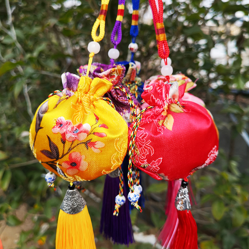 古风随身薰衣草艾叶香包香囊锦袋 中国风赠礼品端午车载荷包空袋